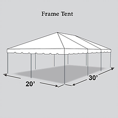 20 x 30 Frame Tent Rental