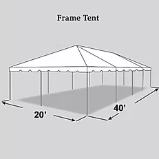 20 x 40 Frame Tent Rental