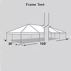 30 x 105 Frame Tent Rental