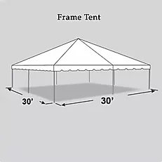 30 x 30 Frame Tent Rental