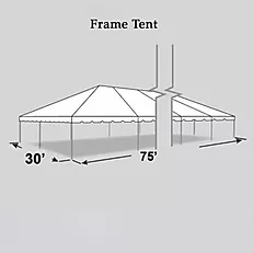 30 x 75 Frame Tent Rental