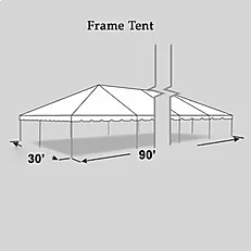 30 x 90 Frame Tent Rental