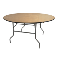 6ft-Wood-Round-Table Rental