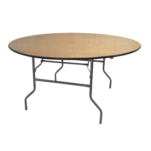 6ft-Wood-Round-Table Rental