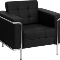 Black leather chair rental