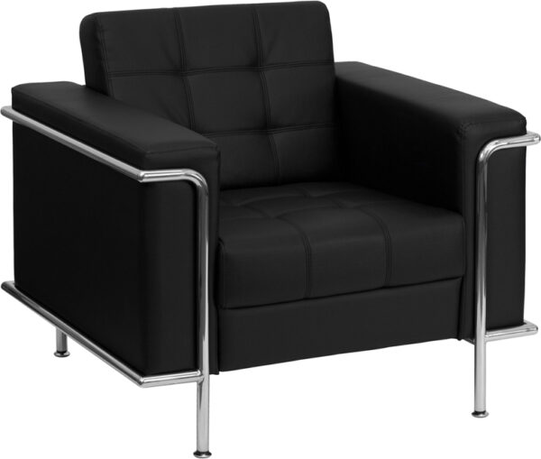 Black leather chair rental