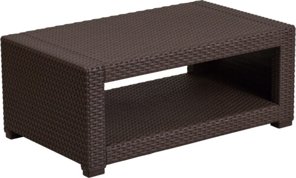 Rattan coffee table rental