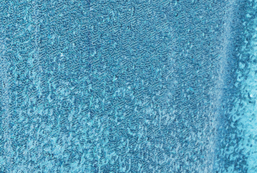 Aqua Blue Sequin Linen