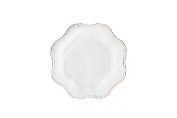 White Baroque Charger Plate