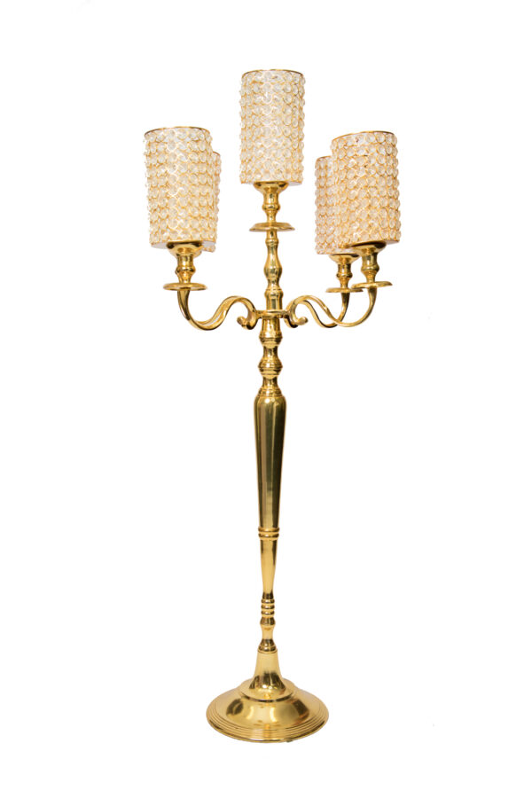 44″ Gold Candelabra Rental