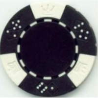 black poker chip