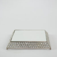 crystal mirror cake stand rental