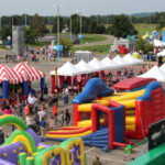 Skee Ball 2.0 with Scoring - 2 Player, 2 Lane Inflatable Arcade Game Rental, Cincinnati A-1 Amusement Party Rentals Inflatables Bouncehouse Games