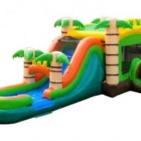 mega tropical wet dry bounce house combo