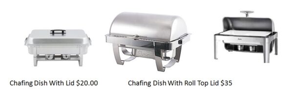 chafing dish rental Cincinnati Dayton