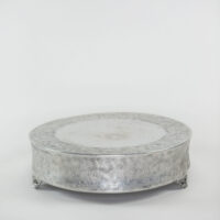 Round Silver Cake Stand Rental